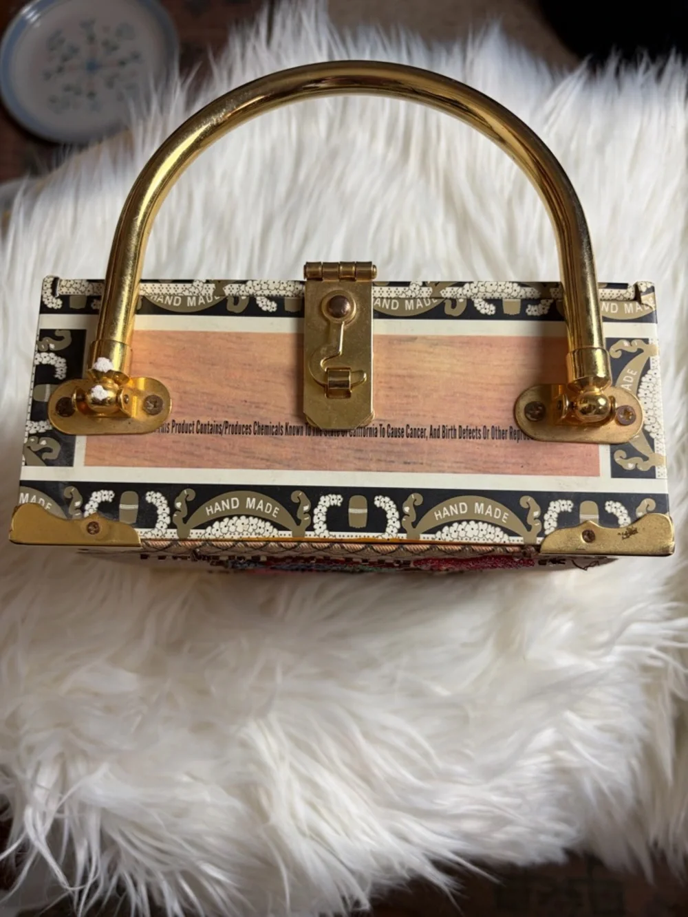 Vintage Braciano Pina Calada Cigar Box Purse. - Picture 4 of 4